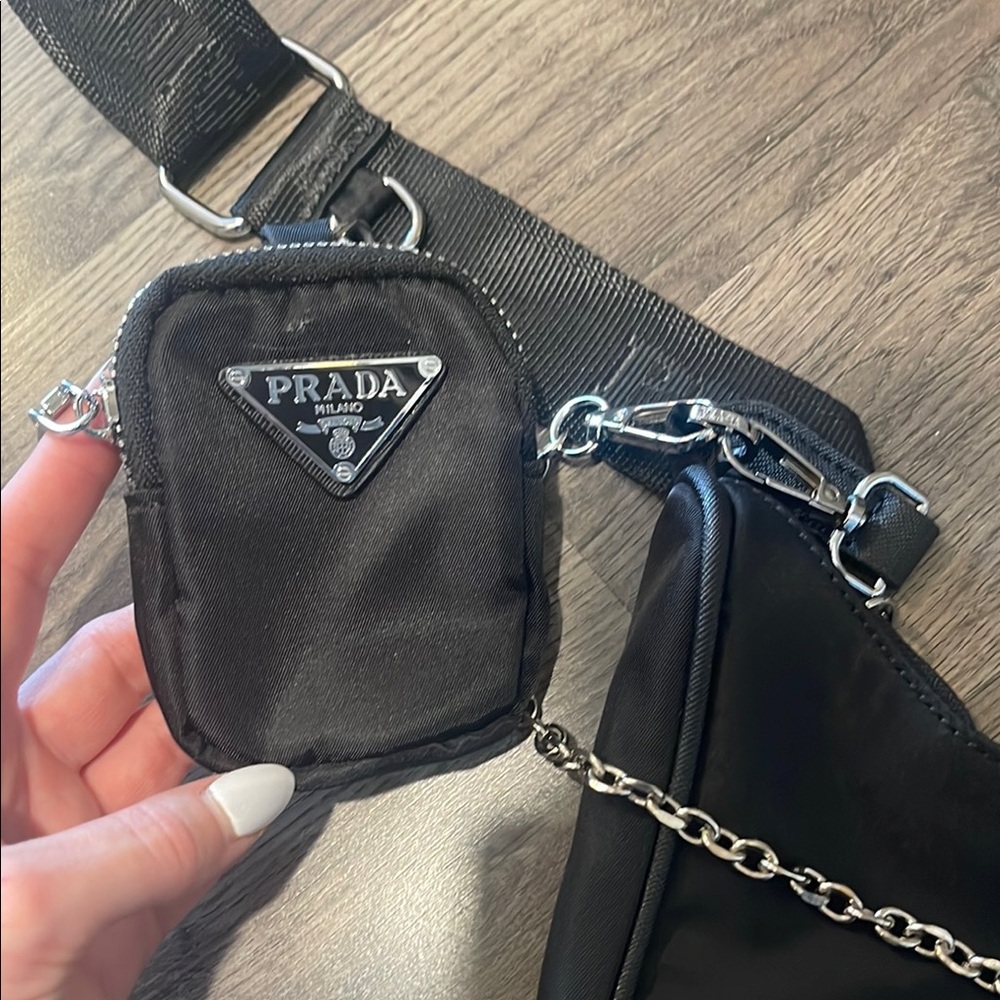 Black Nylon Shoulder Bag - Picture 2 of 7
